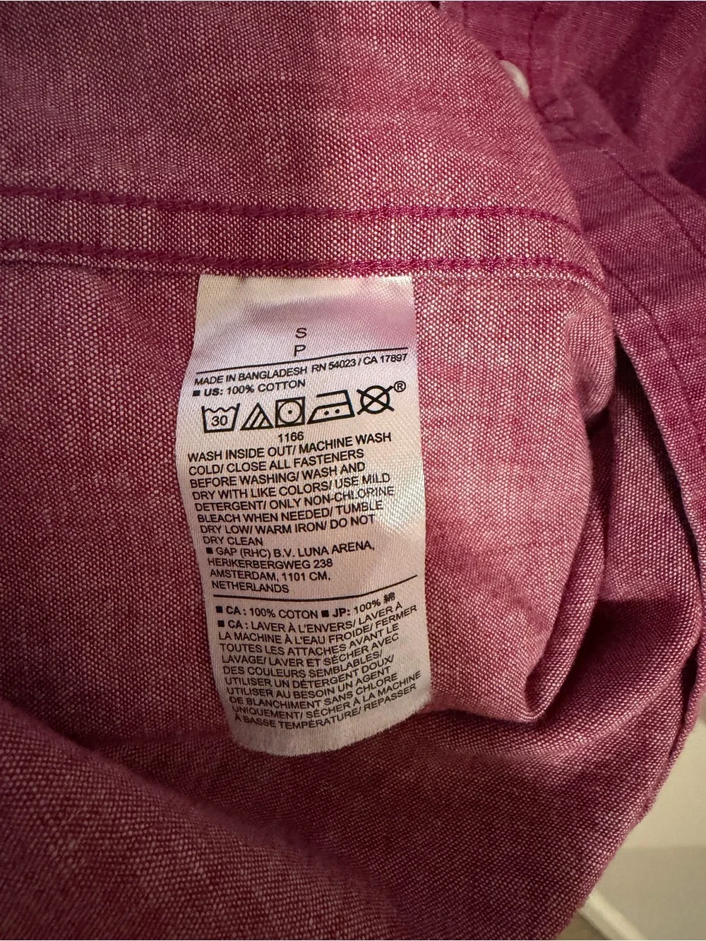 Banana Republic Short-Sleeve Button-Down Shirt - Magenta